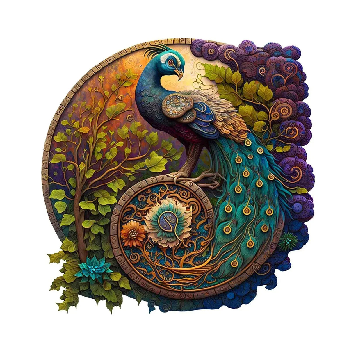 Majestic Peacock Wooden Puzzle