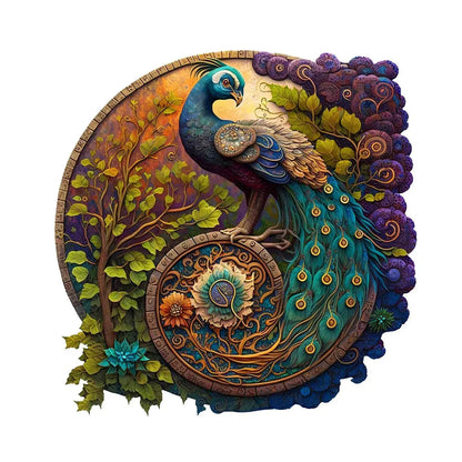 Majestic Peacock Wooden Puzzle