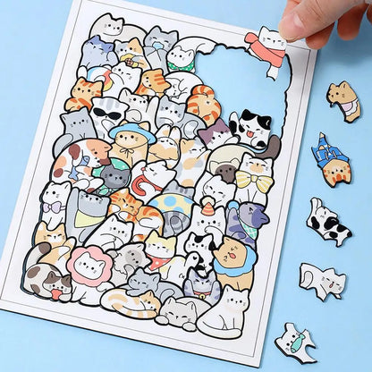 Kawaii Animals Wooden Puzzle