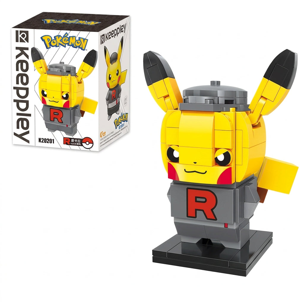 Pokémon Pikachu brickhead building block figure with display box