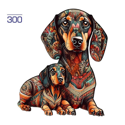 Colorful Dogs Wooden Puzzle Collection