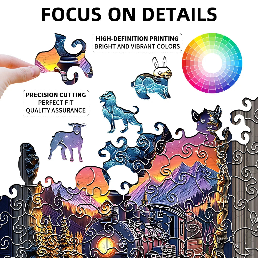 Magic Train Book Wood Puzzle