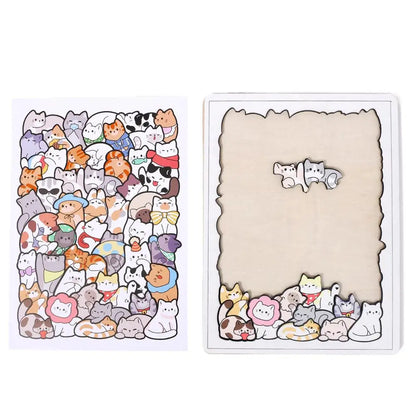 Kawaii Animals Wooden Puzzle