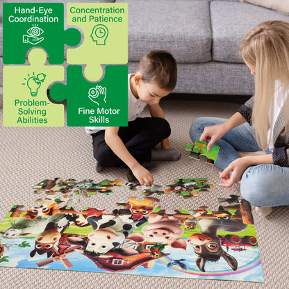 48 Piece Jumbo Farm Animals Floor Puzzle