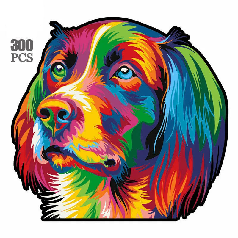 Colorful Dogs Wooden Puzzle Collection