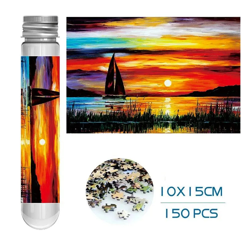 150 Piece Mini Tube Jigsaw Puzzle Collection