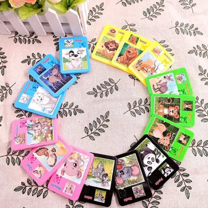 Animal Sliding Puzzle Set – 6 Random Mini Brain Teasers