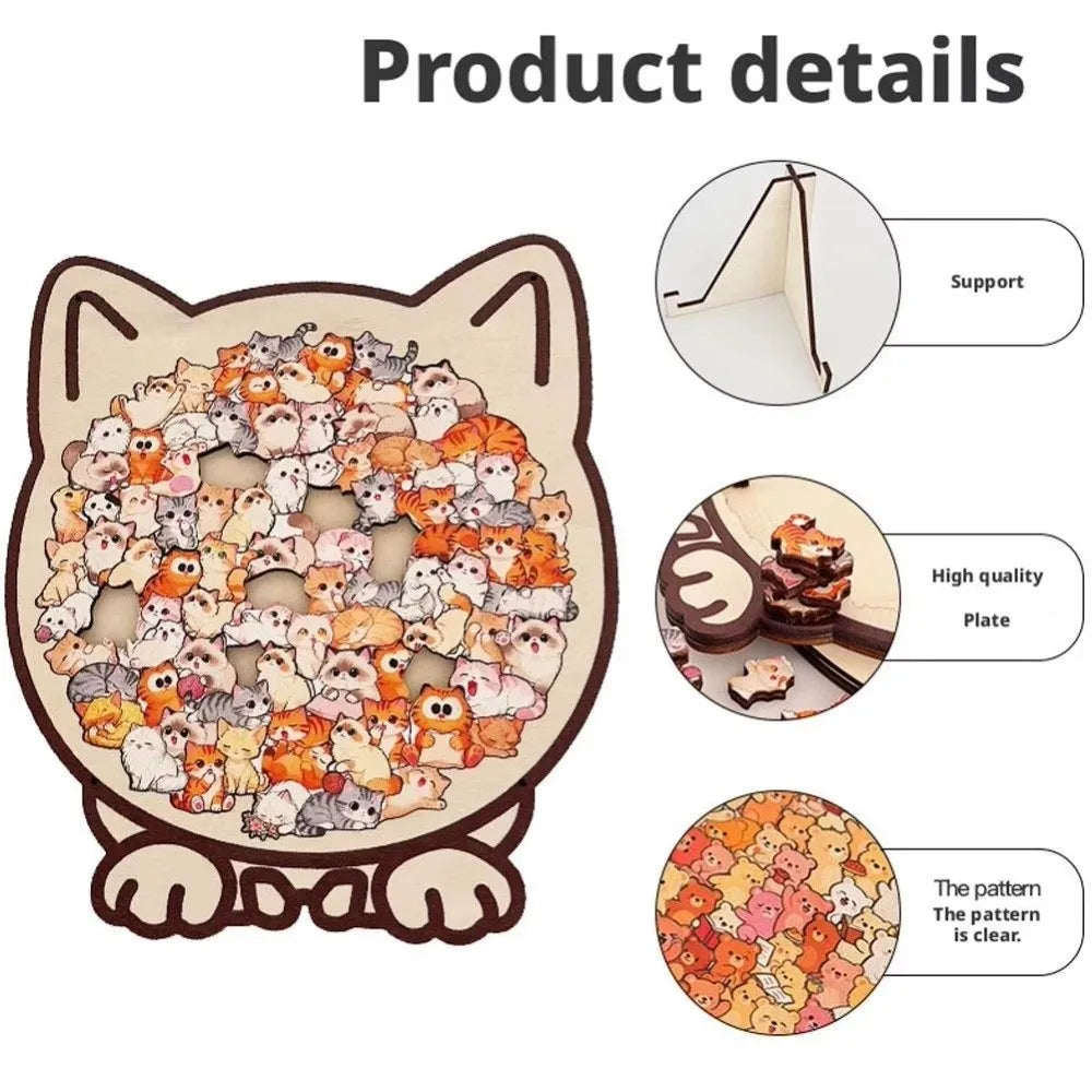 Cute Dog Wooden Tray Puzzle