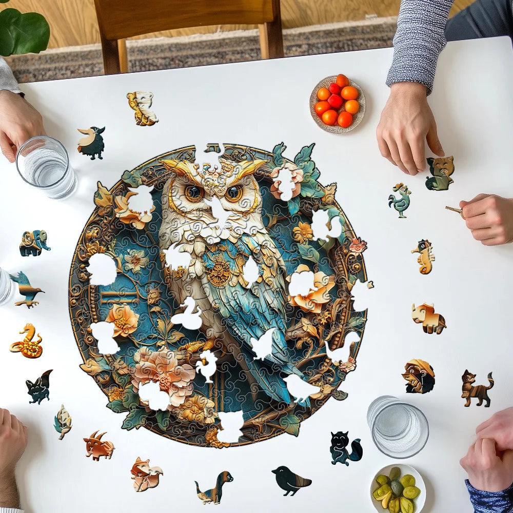 Elegant Owl Wooden Puzzle