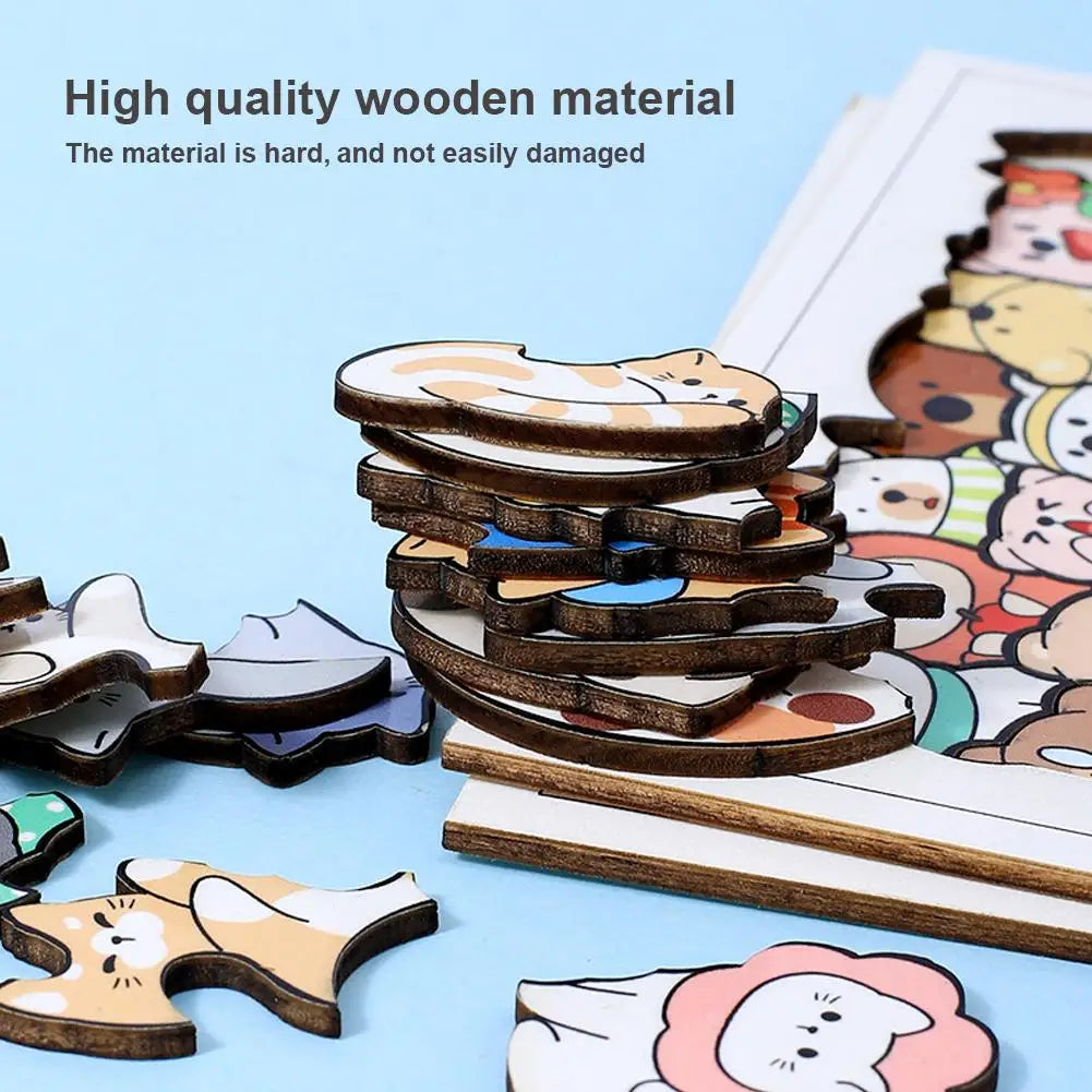 Kawaii Animals Wooden Puzzle