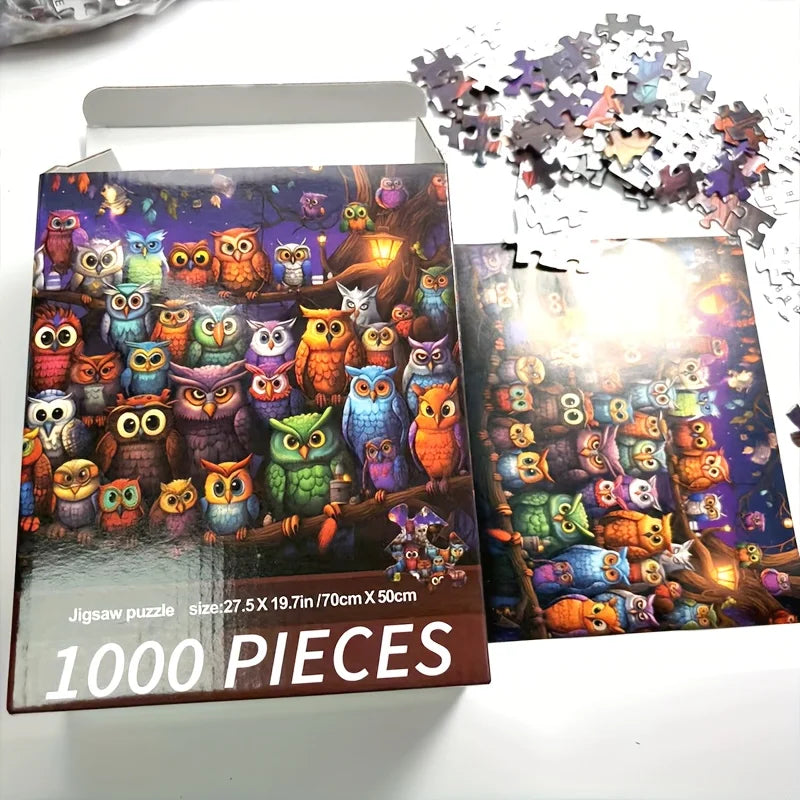 Owl Family 1000-Piece Jigsaw Puzzle