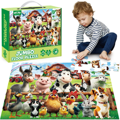 48 Piece Jumbo Farm Animals Floor Puzzle