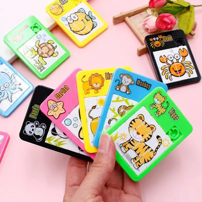 Animal Sliding Puzzle Set – 6 Random Mini Brain Teasers