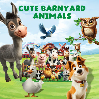 48 Piece Jumbo Farm Animals Floor Puzzle