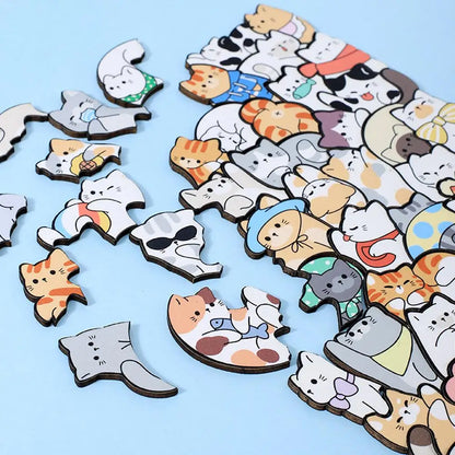 Kawaii Animals Wooden Puzzle