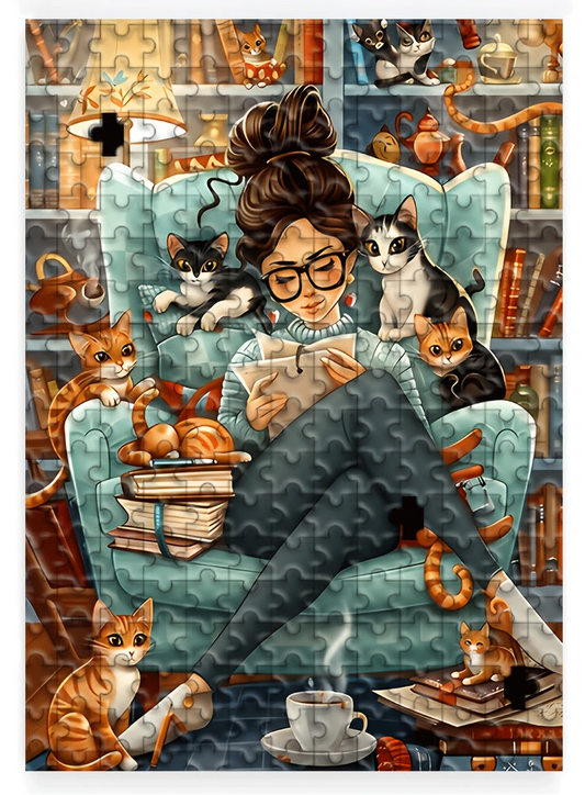 Cozy Cat Reader - 1000 pieces