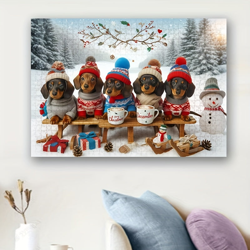 Christmas Dachshunds - 1000 pieces
