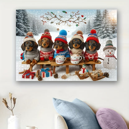 Christmas Dachshunds - 1000 pieces